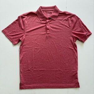Haggar cool18 Heather Red Polo Shirt - Small